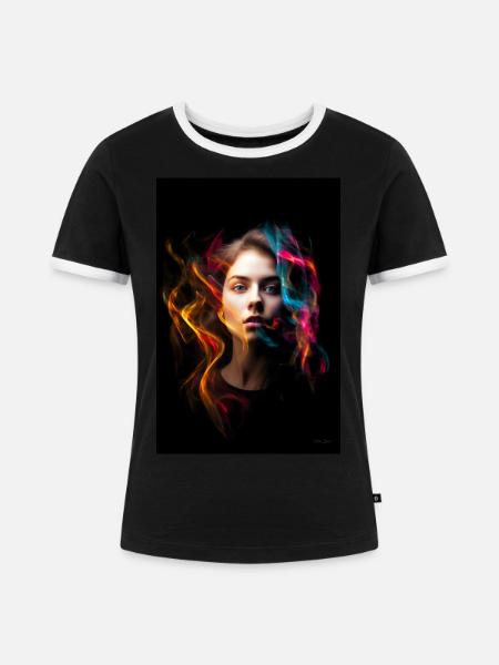 Sinnlich 4 - Frauen Kontrast-T-Shirt - Schwarz/Weiß