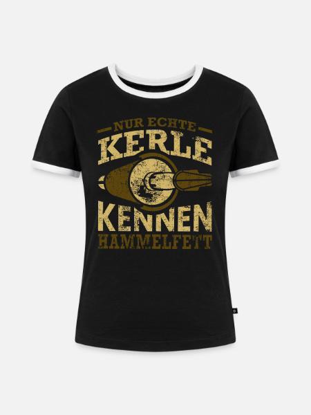 Fensterbauer Echte Kerle Geschenk - Frauen Kontrast-T-Shirt - Schwarz/Weiß