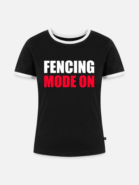 Fechten Fechter - Frauen Kontrast-T-Shirt - Schwarz/Weiß