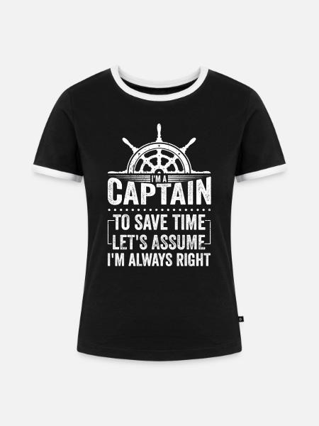Schlepper Schleppboot Tug Life - Frauen Kontrast-T-Shirt - Schwarz/Weiß