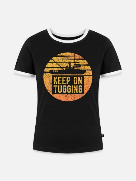 Schlepper Schleppboot Tug Life - Frauen Kontrast-T-Shirt - Schwarz/Weiß
