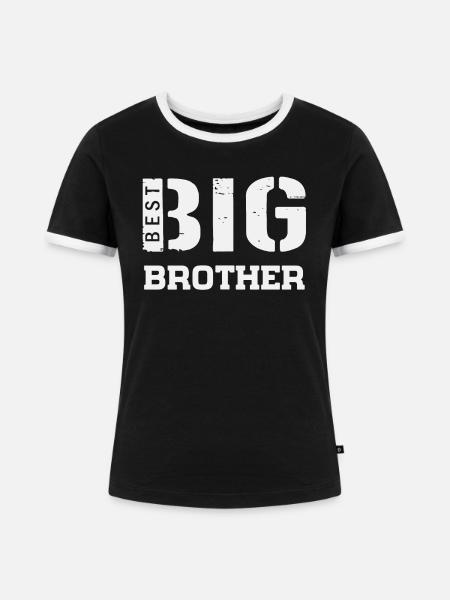 Bruder - Frauen Kontrast-T-Shirt - Schwarz/Weiß