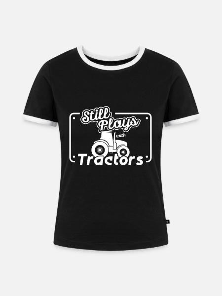 bauer - Frauen Kontrast-T-Shirt - Schwarz/Weiß