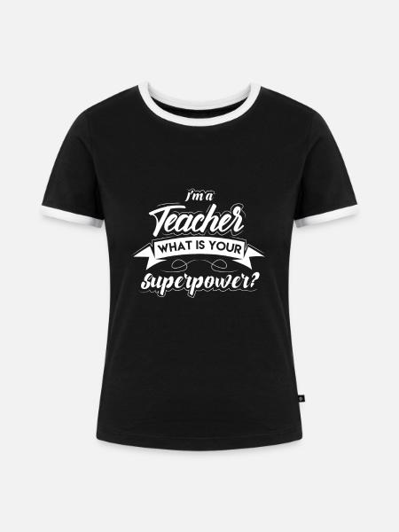 lehrer - Frauen Kontrast-T-Shirt - Schwarz/Weiß