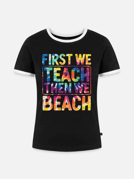 Lehrer Ferien Geschenk - Frauen Kontrast-T-Shirt - Schwarz/Weiß