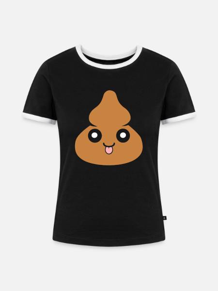 Kacke - Frauen Kontrast-T-Shirt - Schwarz/Weiß