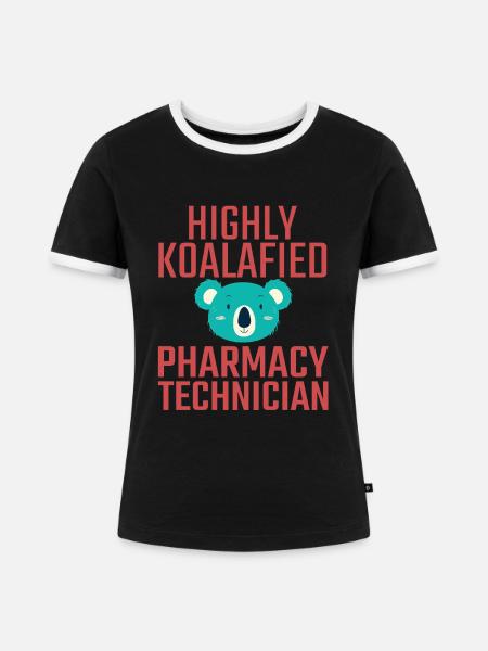 Pharmacy technician Koalafied - Frauen Kontrast-T-Shirt - Schwarz/Weiß