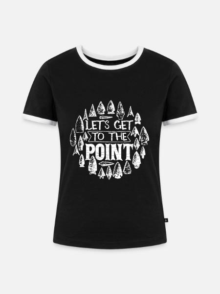 Pfeilspitzenjagd Arrowhead Hunter - Frauen Kontrast-T-Shirt - Schwarz/Weiß