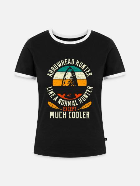 Arrowhead Hunter - Frauen Kontrast-T-Shirt - Schwarz/Weiß