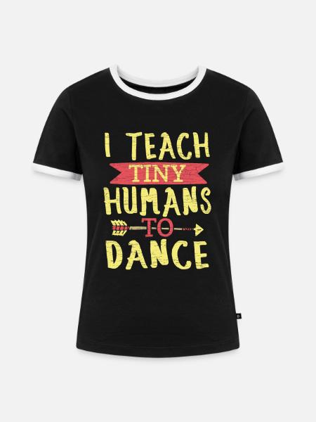 Tanzlehrer Tänzer Geschenk - Frauen Kontrast-T-Shirt - Schwarz/Weiß