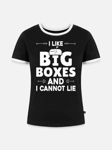 Briefkasten Postbote Spruch Postzusteller - Frauen Kontrast-T-Shirt - Schwarz/Weiß