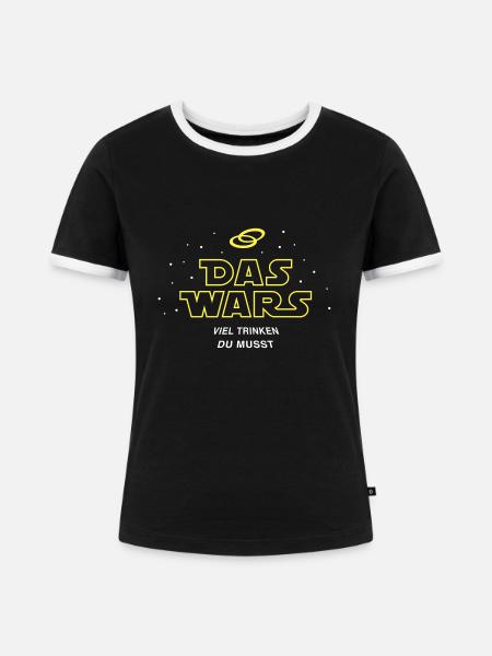 Das wars - Frauen Kontrast-T-Shirt - Schwarz/Weiß