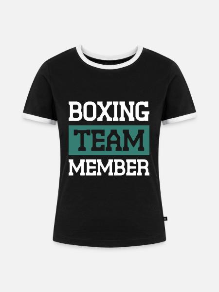 Boxing Team - Frauen Kontrast-T-Shirt - Schwarz/Weiß