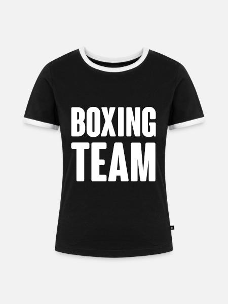 Boxing Team - Frauen Kontrast-T-Shirt - Schwarz/Weiß