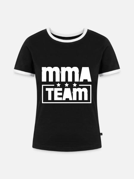 Mma Team Bunt - Frauen Kontrast-T-Shirt - Schwarz/Weiß
