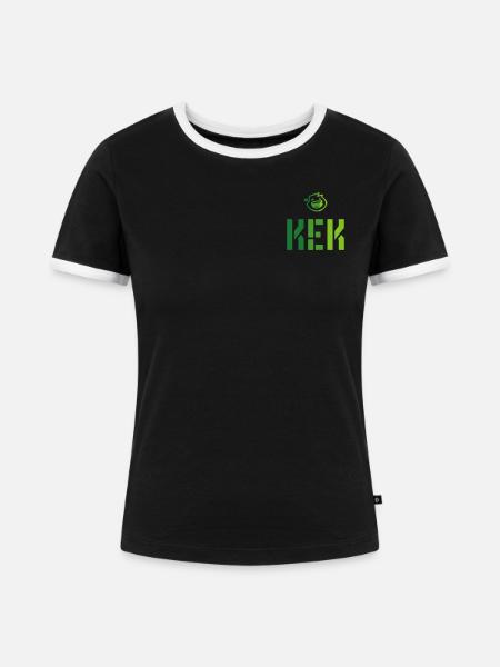 Kek2 - Frauen Kontrast-T-Shirt - Schwarz/Weiß