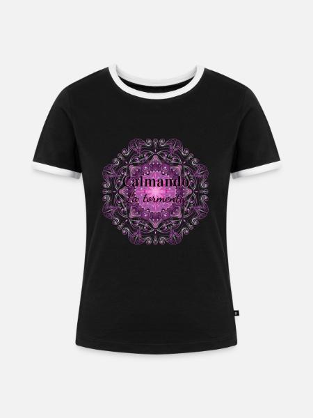 Den Sturm beruhigen - Frauen Kontrast-T-Shirt - Schwarz/Weiß
