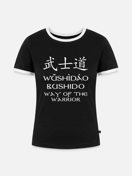Bushido - Frauen Kontrast-T-Shirt - Schwarz/Weiß