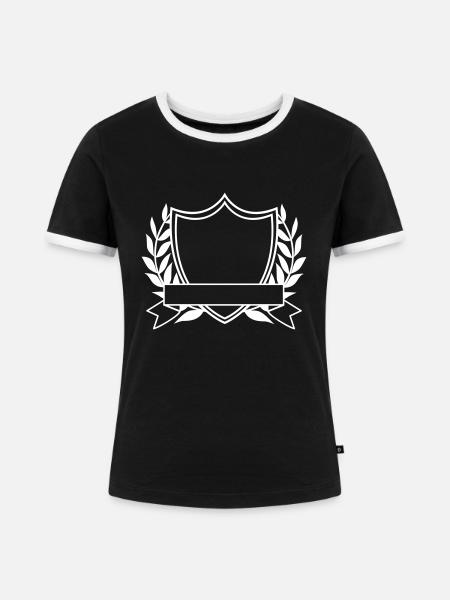 Wappen - Insignia - Frauen Kontrast-T-Shirt - Schwarz/Weiß