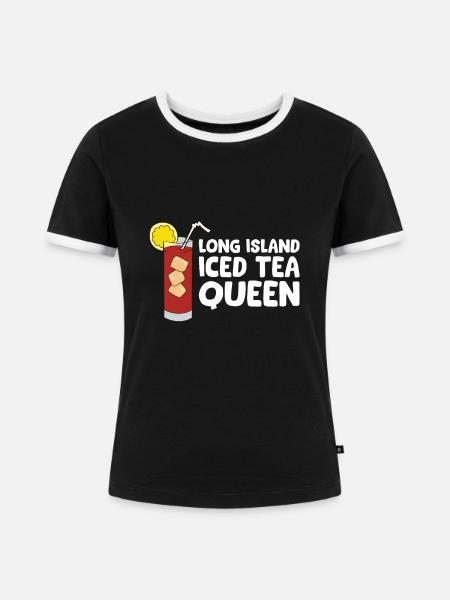 Long Island Eistee-Königin - Frauen Kontrast-T-Shirt - Schwarz/Weiß