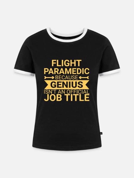Flight Paramedic Genius Luftrettung - Frauen Kontrast-T-Shirt - Schwarz/Weiß