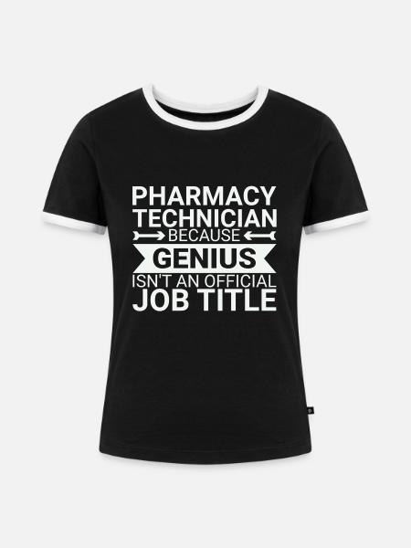 Pharmacy technician Genius - Frauen Kontrast-T-Shirt - Schwarz/Weiß
