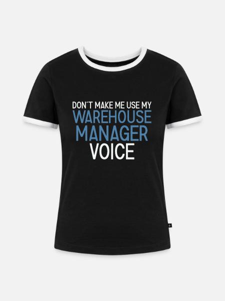 Warehouse Manager Voice - Frauen Kontrast-T-Shirt - Schwarz/Weiß