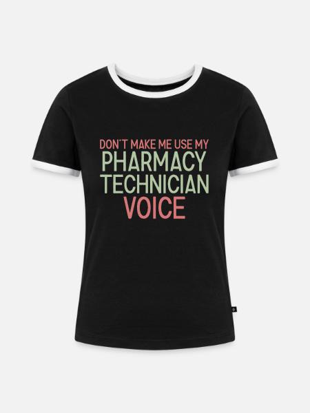 Pharmacy technician Voice - Frauen Kontrast-T-Shirt - Schwarz/Weiß