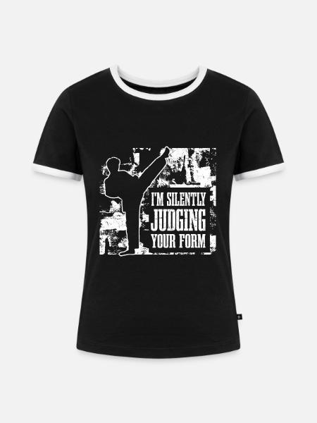 Tang Soo Do - Frauen Kontrast-T-Shirt - Schwarz/Weiß