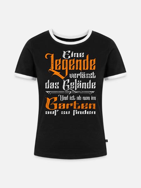 Gärtner in Rente - Frauen Kontrast-T-Shirt - Schwarz/Weiß