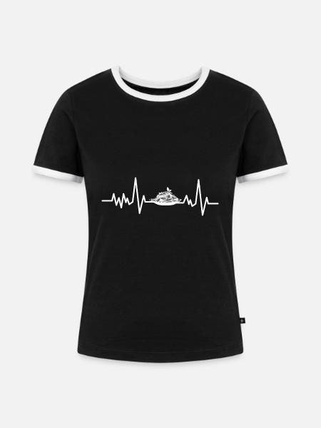 Pasta Nudeln Spaghetti Sprüche - Frauen Kontrast-T-Shirt - Schwarz/Weiß