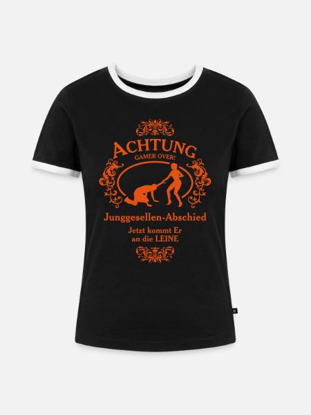 Junggesellen-Abschied - Frauen Kontrast-T-Shirt - Schwarz/Weiß