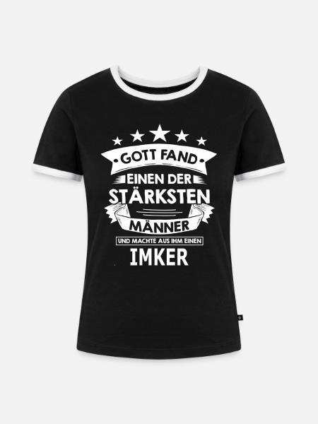 imker - Frauen Kontrast-T-Shirt - Schwarz/Weiß