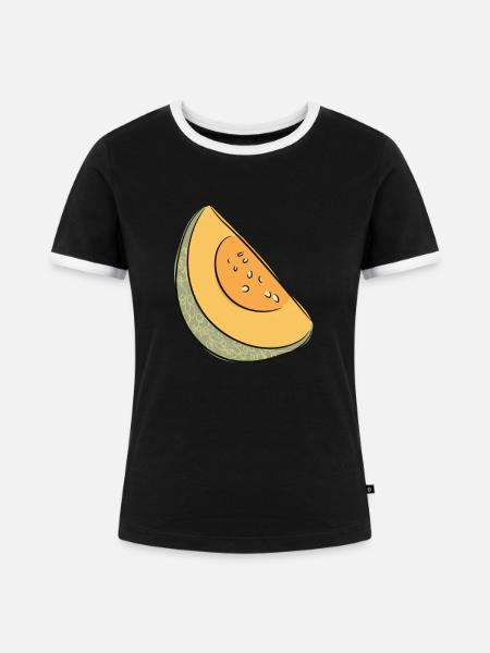 Wassermelone Sommermelone Wassermelone - Frauen Kontrast-T-Shirt - Schwarz/Weiß