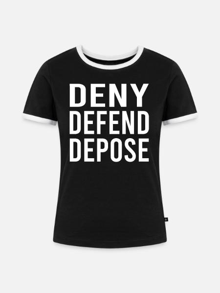 Verweigern Verteidigen Ablegen - Frauen Kontrast-T-Shirt - Schwarz/Weiß