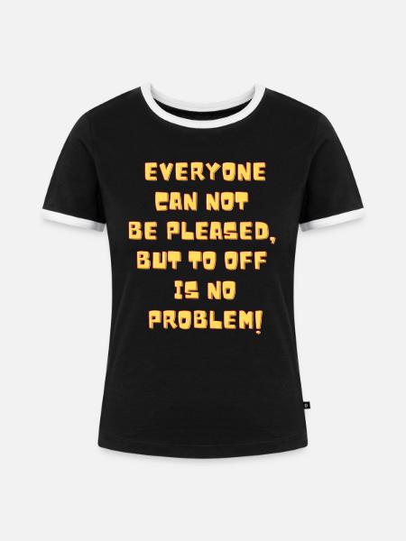Aus ist kein Problem - Frauen Kontrast-T-Shirt - Schwarz/Weiß