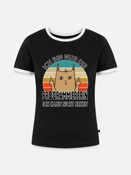 Programmiererin - Frauen Kontrast-T-Shirt - Schwarz/Weiß