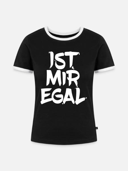 Ist mir egal - Frauen Kontrast-T-Shirt - Schwarz/Weiß