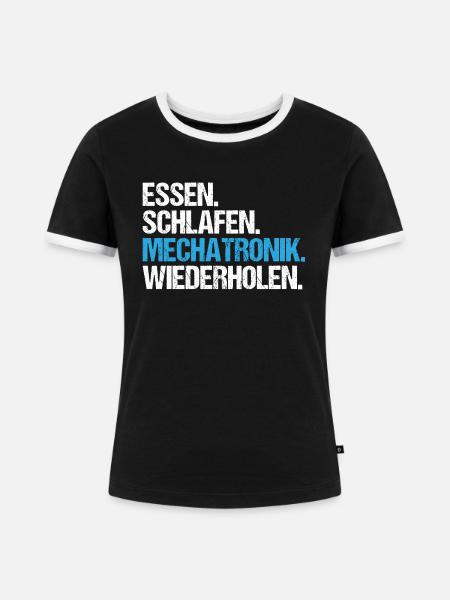 Mechatroniker Mechatronik Mechatronics Engineer - Frauen Kontrast-T-Shirt - Schwarz/Weiß