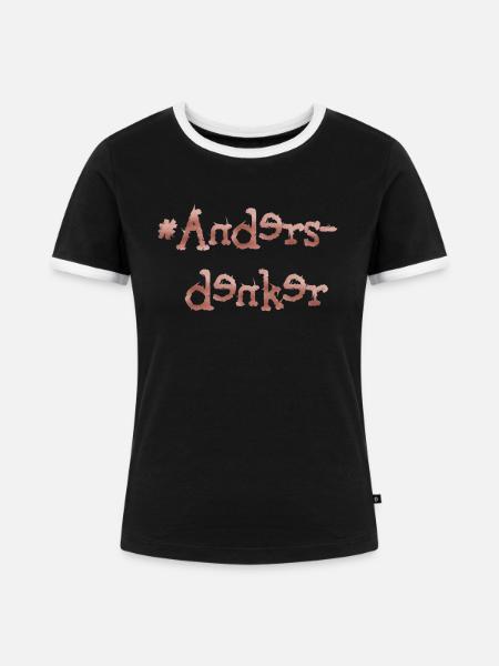 Andersdenker - Frauen Kontrast-T-Shirt - Schwarz/Weiß