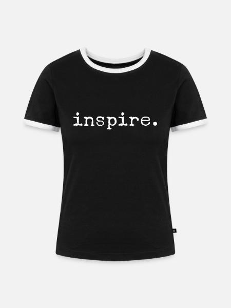 Inspirieren - Frauen Kontrast-T-Shirt - Schwarz/Weiß