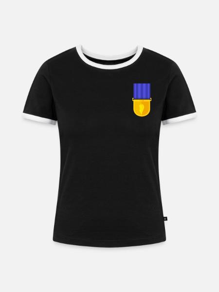 Fatalii Medaille - Frauen Kontrast-T-Shirt - Schwarz/Weiß