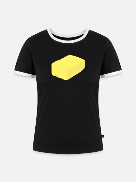 Butter - Frauen Kontrast-T-Shirt - Schwarz/Weiß