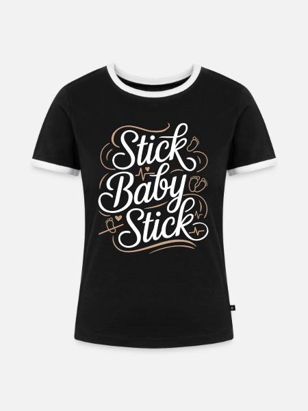 Zuversicht auf der Kinderwunsch-Reise - Frauen Kontrast-T-Shirt - Schwarz/Weiß