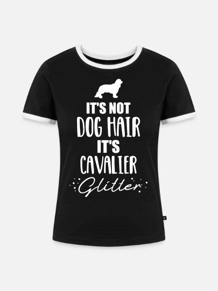 Cavalier King Charles - Frauen Kontrast-T-Shirt - Schwarz/Weiß
