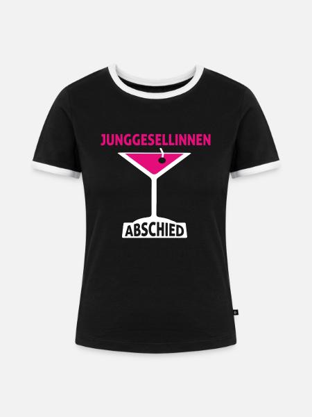 Junggesellinnenabschied - Junggesellin Abschied - Frauen Kontrast-T-Shirt - Schwarz/Weiß