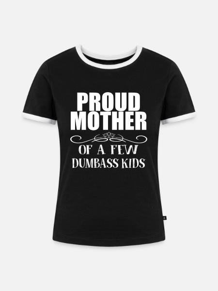 Mutter Mama - Frauen Kontrast-T-Shirt - Schwarz/Weiß