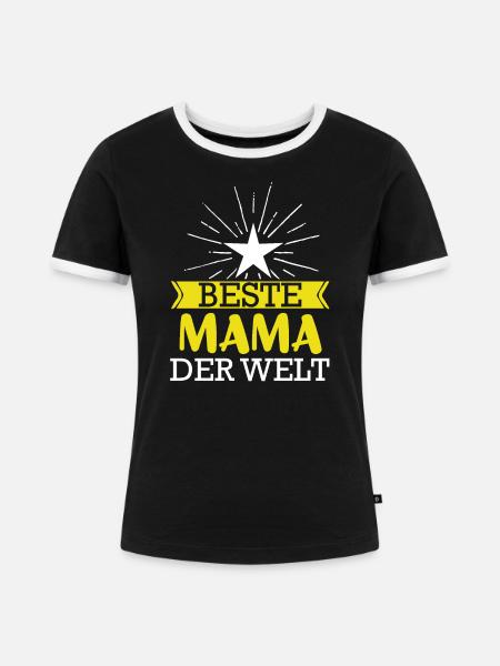 Beste Mama der Welt - Frauen Kontrast-T-Shirt - Schwarz/Weiß