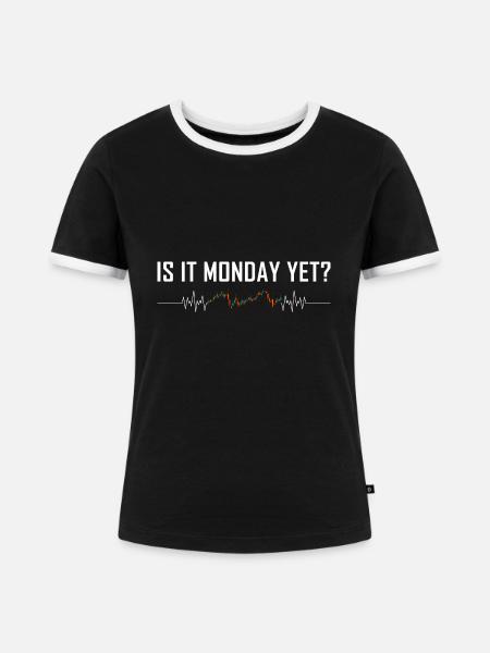 Stock Market - Frauen Kontrast-T-Shirt - Schwarz/Weiß