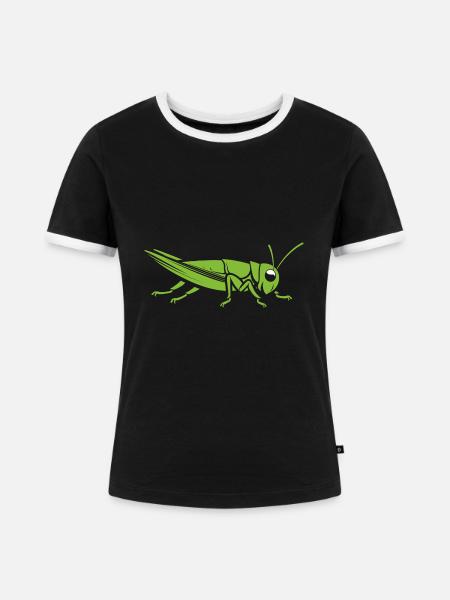 Heuschrecke - Frauen Kontrast-T-Shirt - Schwarz/Weiß